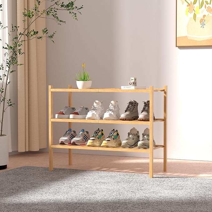 3 Tier Bamboo Shoe Rack factory